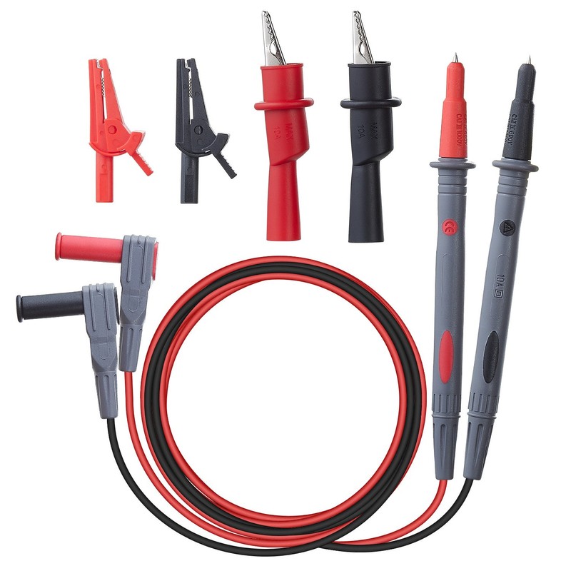 WGGE WG-011 Soft Silicone Test Lead and Safety Alligator Clips,Multimeter