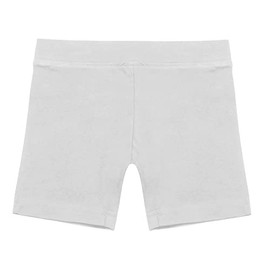 Listers Schoolwear Girls Dance Modesty Shorts 100% Cotton Breathable and Safety Dress Short Kids Stretchy Dancing Bike Pants Cycling Shorts for Girls Size 4-16 Years White