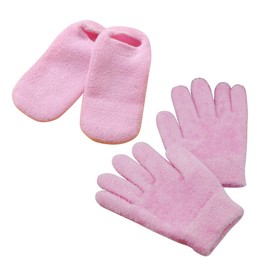 Minkissy 2pairs Moisturizing Essential Oil Gloves and Socks for Dry Cracked of Gel Infused Hand and Treatment for Men and Women for Spa Days and Gifting