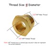 AMZDIAI Brass Reducer Bushing, 1/2" NPT Male to 3/8" NPT