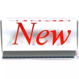 FindingKing Crystal "New" Jewelry Sign Showcase Counter Top Display