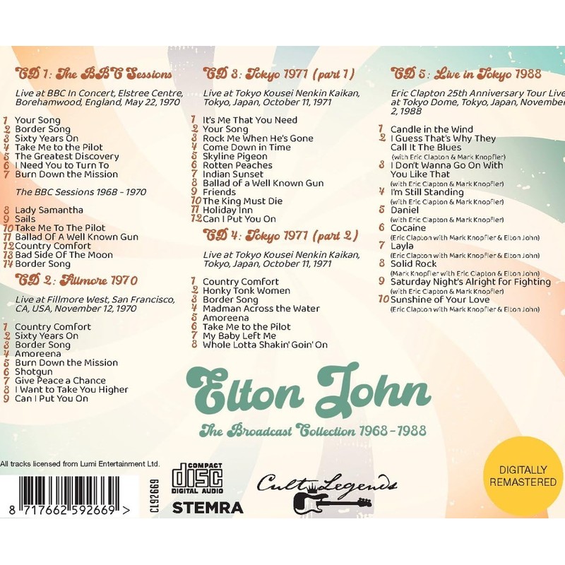 The Broadcast Collection 1968 - 1988 5CD Box Set