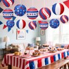 4th of July Paper Lanterns, 12 PCS Independence Day Hanging