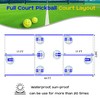 Reusable Pickball Court Stencil Kit – 44x20 ft Full-Size Stencil,