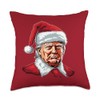 Santa Claus Trump Christmas Art Portrait Graphic Men Women Throw