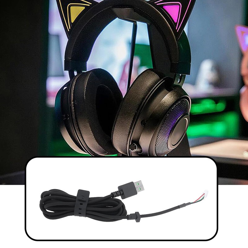 Briny River USB-Kabel Datenleitung Audiokabel Kompatibel mit Razer Kraken Kitty