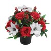 Christmas grave arrangement 25cm (10 inches) in grave pot/vase with