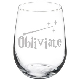 MIP Wine Glass Goblet Obliviate Funny (17 oz Stemless)