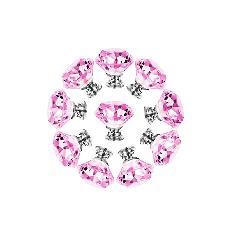 Drawer Crystal Handle,Diamond Shaped Crystal Glass, Cabinet Knobs,for Dresser Drawers