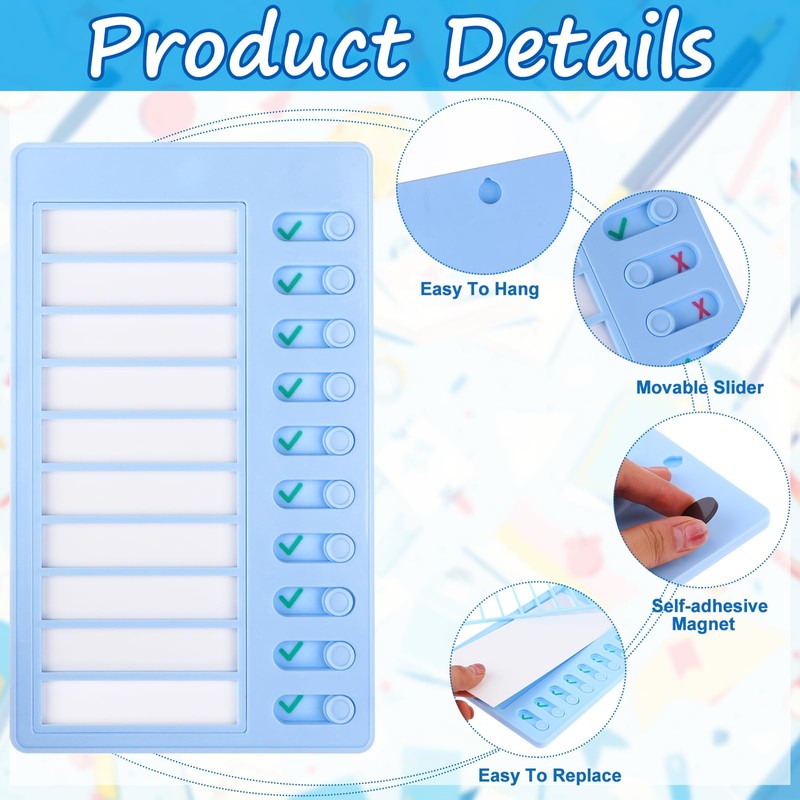 4 Pcs Blank Chore Chart Memo Checklist Boards Kids Chore