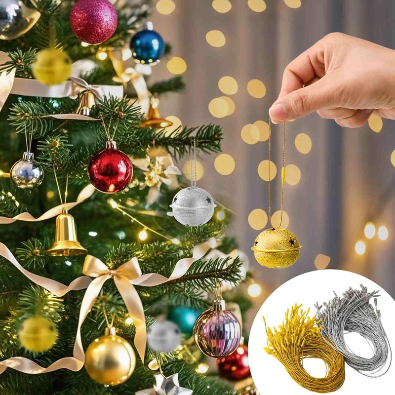 400 Pieces Christmas Ornaments Hangers with Snap Fastener, Precut Hanging