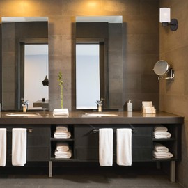 Wall Decor Light Fixture Bathroom Vanity, Living Room Decor, Modern Home Decor, Bathroom Light fixtures, Pack of 2, Oil Rubbed Bronze Finish and Frosted Seeded Glass,