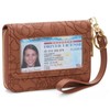 SENDEFN Credit Card Holder Wristlet Woman Wallets RFID Blocking Zipper