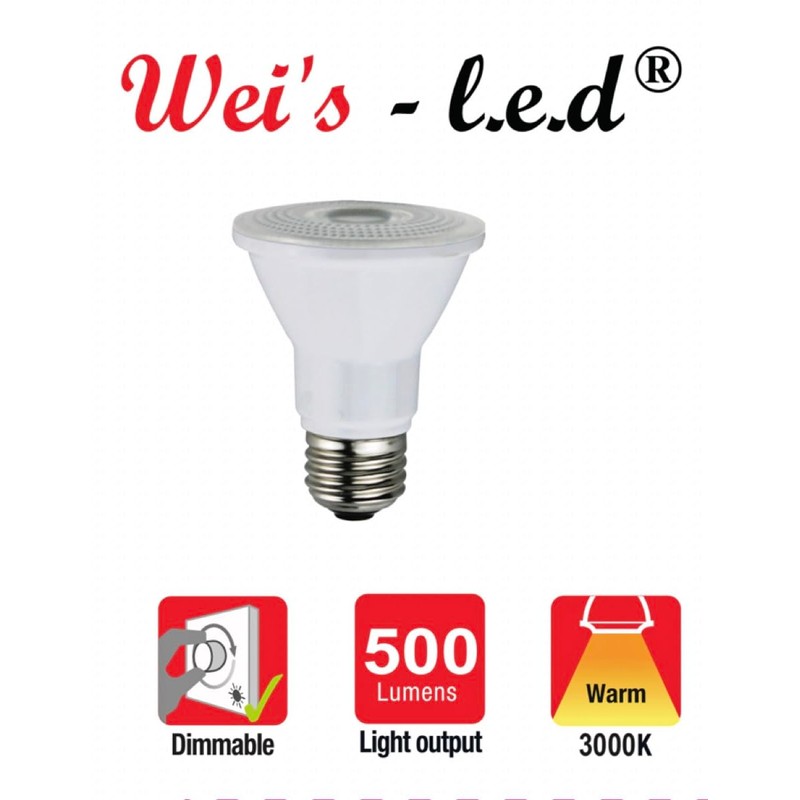 PAR20 LED Bulbs, 8W, 75W Equivalent 8W, Dimmable, 3000K Warm
