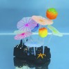 Uniclife Glowing Effect Lotus Ornament Silicone Decor Aquarium Decoration for