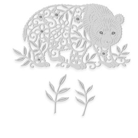 Floral Panda- Sweet Dixie Cutting Die for Scrapbooking, cardmaking NAD papercrafts Designed by Sue Dix