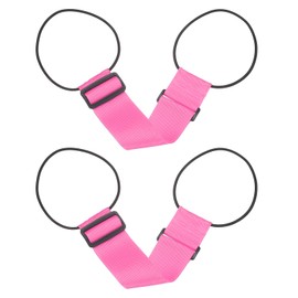 PATIKIL Luggage Straps Bag Bungee, 2 Pcs Suitcase Straps Adjustable Belt for Add a Bag Easy to Travel Elastic Strap Belt Handle Handbag Backpack, Pink