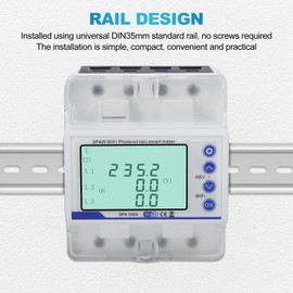 Victool 3P4W WiFi Photovoltaic Meter 3 Phase Intelligent Reclosing Protector, Bidirectional Metering Energy Meter Automatic Reclosing Protector, WiFi Intelligent Circuit Breaker