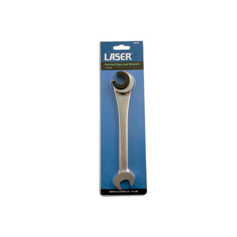 Laser - 4904 Ratchet Flare Nut Wrench 17mm