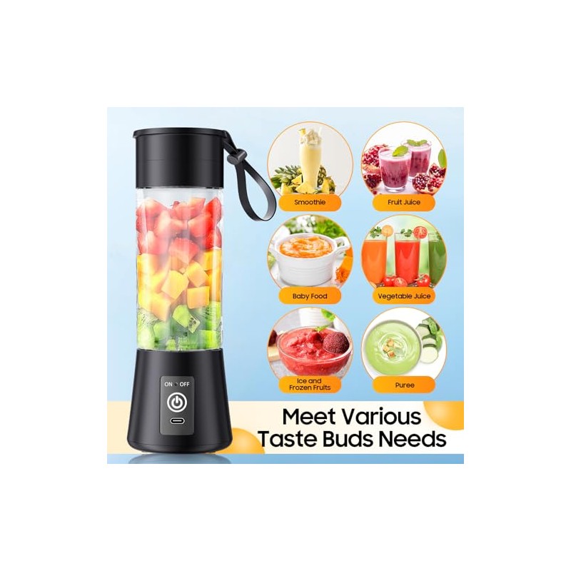 Portable Smoothie Blender - Cordless Personal 13Oz Juice Cup