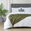 BOURINA Textured Solid Soft Sofa Throw Couch Cover Knitted Decorative