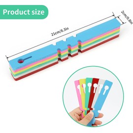 MEISO Pack of 240 6 Colours Plastic Plant Stake Loop Labels Plant Labels 2 x 21 cm Insert Labels Wrap Around Labels Plants Weatherproof