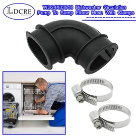 WD24X33918 Dishwasher Circulation Pump To Sump Elbow Hose With Clamps Fits For some GE Dishwashers，WD24X33918 Dishwasher Elbow Hoses