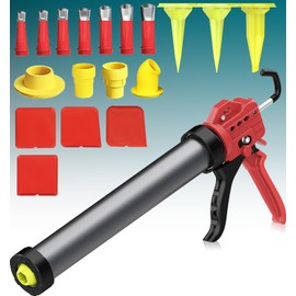 20 oz Sausage Caulk Gun, One-Touch Drip-Free | Effortless & Professional Design with Heavy-Duty Metal Body, 18:1 Thrust Ratio | for 20 oz Sausage Packs