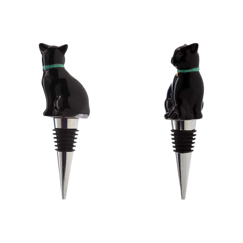 mtb more energy Decorative Bottle Stopper "Black Cat" - Black