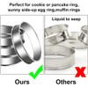 6 Pcs Stainless Steel Baking Rings – 8.5cm Round Crumpet