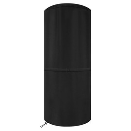 WANGCL Robuste, wasserdichte Abdeckung für Terrassenheizer – winddichtes, UV-freies Oxford-Gewebe für Gas-Gartenheizer, rund (50 x 50 x 120 cm, schwarz)