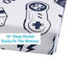 SDIII 3PCS Dark Blue and White Gamer Sheets Twin, 1