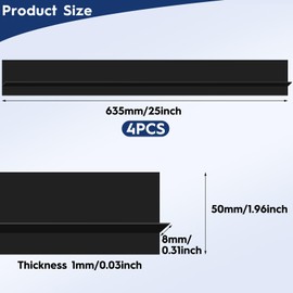 4 Pcs Stove Counter Gap Cover, 56 * 63.5mm Worktop Connecting Rail Gap Filler, Gap Filler Between Cooker, Gap Filler Worktop Joining Strip, Seals Spills Strips for Stovetop and Kitchen Countertop
