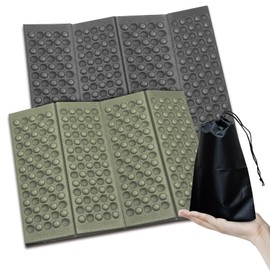 ZUYIST Pack of 2 Outdoor Seat Cushions, Quadruple Folding Seat Pads, Outdoor Seat Cushion, Weatherproof, Seat Pad, Outdoor Thermal Seat Cushion, Foldable with Drawstring Bag for Hiking, Camping,