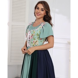 Jecarden Women's Renaissance Corset (Corset Only) Bustier Tops, Green, L