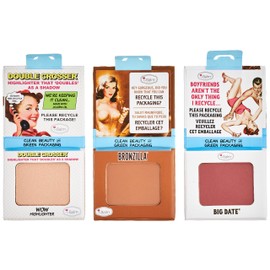 the Balm Clean & Green- 5 piece Makeup Travel Set