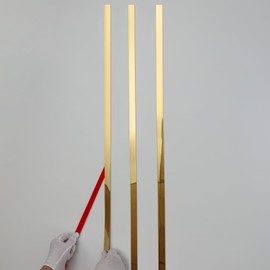 Gold Metalized Mirror-Like Finish Molding Trim, Peel and Stick Strip for Mirror Frame, Wall, Fireplace and Home DIY Decoration (16.4 ft x 1.6 inch)
