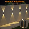 Ellasay 8 Pack Fence Lights Solar Powered, Up and Down