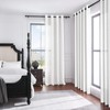 Melodieux White Linenlook Curtains Eyelet for Bedroom Living Room, 66