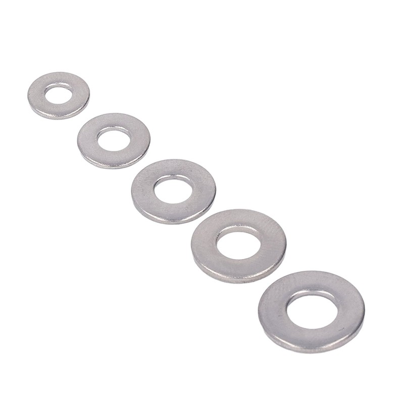 250PCS Flat Washer Kit Stainless Steel 5 Specifications Anti Corrosion