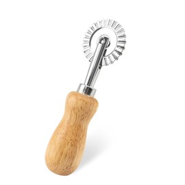 BlingKingdom Fluted Pastry Wheel Cutter, Sturdy Pasta Cutter Wheel Ravioli Crimper Edge Cutter Wheel for Home and Kitchen - 1.5 Inch Diameter