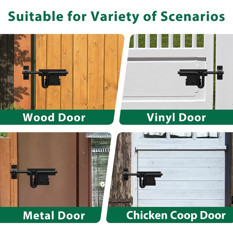 URDOGSL Heavy Duty Gate Latch with Padlock Hole Metal Thickened