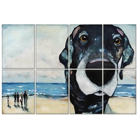 HONORIA 8 Pack Art Acoustic Panels 48X32Inches Sound Absorbing Panels,Self-adhesive Soundproof Wall Panels,Decorative Acoustical Wall Panels,Acoustic Treatment for Home Office&Recording Studio