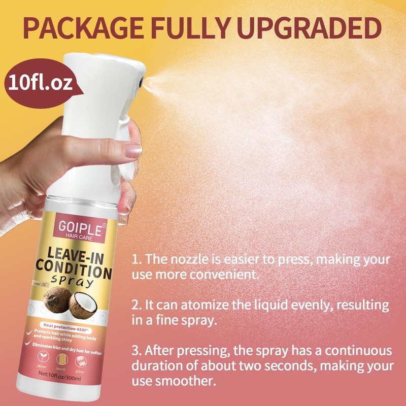 Leave In Conditioner & Heat Protectant Spray Smooth Flyaways Add