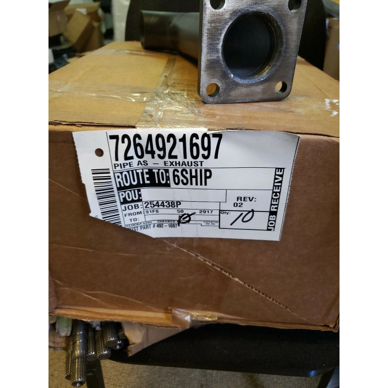 CATERPILLAR 12 INCH STEEL EXHAUST PIPE / STACK, MOUNTABLE, 492-1687,