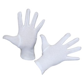 Kerbl 297496/6 Cotton Gloves Dermatex, 6 Pack, Unbleached, Size 12