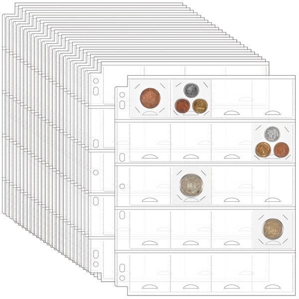 Uncle Paul Coin Pocket Pages for Coin Flips - 25
