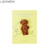 COSYMOSY Good Luck Teddy Bear Keyring Postcard 1ea, Color:Light Brown