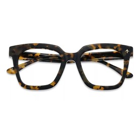 Firmoo 2023 Oversized Blue Light Glasses for Women Men Large Frame Anti Eyestrain & UV Protection Computer Gaming Blue Blocker Eyeglasses(Tortoise)