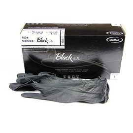 Latex Examination Gloves Black Tattoo Set of 100